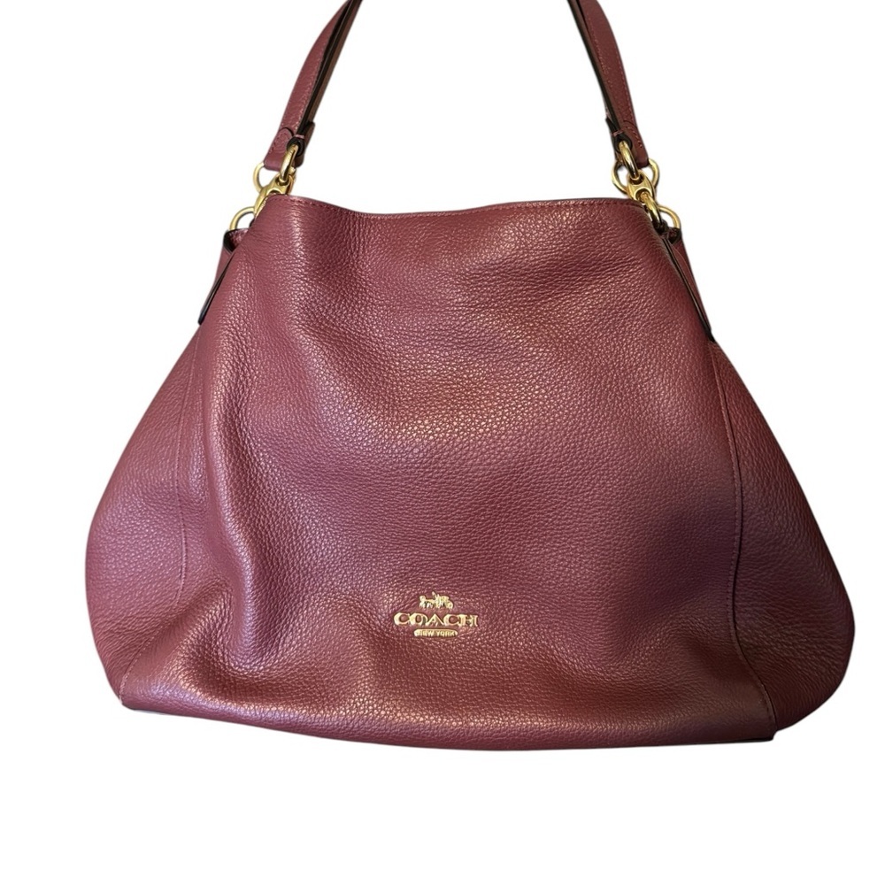 Coach Maggie Madison bag. Wine - Plum color. Soft pebble leather.